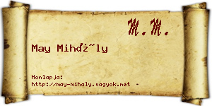 May Mihály névjegykártya