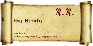 May Mihály névjegykártya