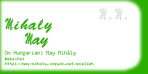 mihaly may business card