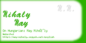 mihaly may business card